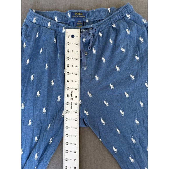 Ralph Lauren Lounge Pajama Jogger Pants Mens L Blue Coastal Casual Normcore - Picture 9 of 10